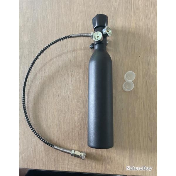 Bouteille tampon HPA, id�ale pour les armes PCP.250bars, 0,35l