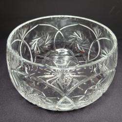 Saladier en cristal taill&eacute; des ann&eacute;es 1960