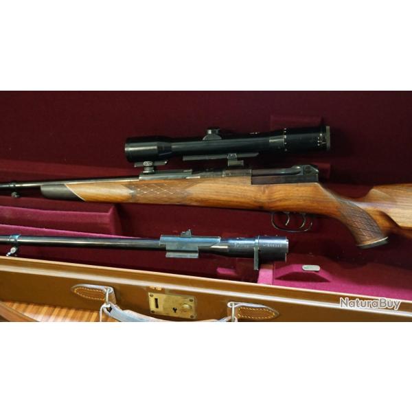 MAUSER 66 CALIBRE 243 W + SECOND CANON EN 30*06 + LUNETTE