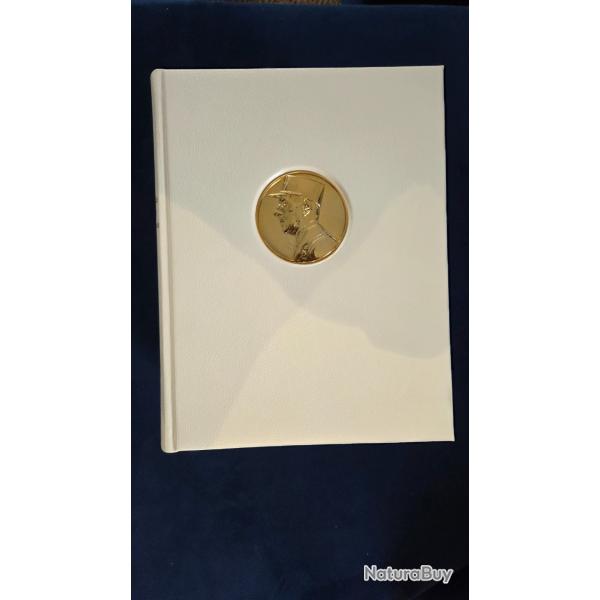 �uvres du G�n�ral de Gaulle � �dition d'art 5 tomes cuir blanc + Fac-simil�s d'archives (1995)