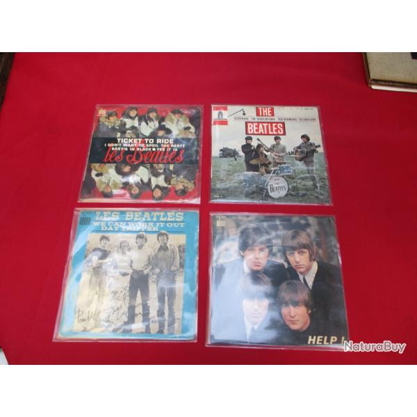 lot de vinyles the beatles 45 tours