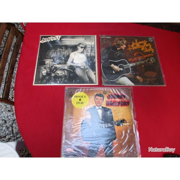 lot de 3 disques de johnny  en 33 tours