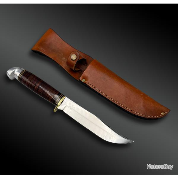 COUTEAU appel� � Shark Knife�� sign� Western avec fourreau marqu� - Etats-Unis - XX�me si�cle
