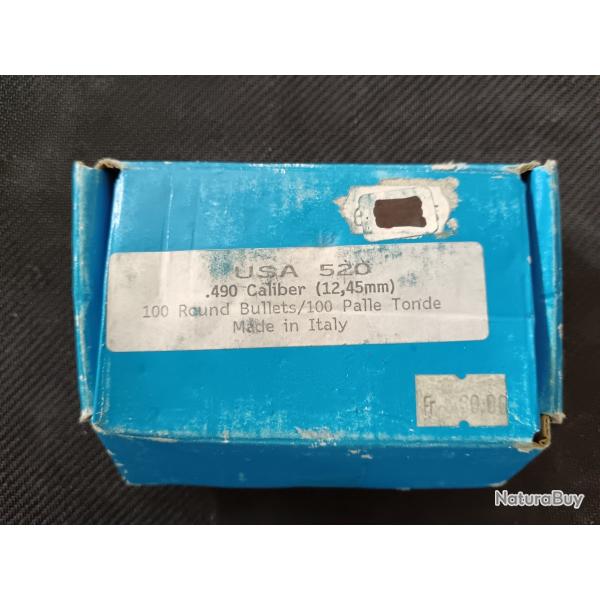 BALLES PEDERSOLI RONDE USA 520 .490 (12.45MM)