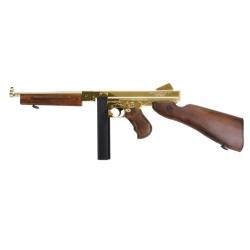 Thompson M1A1 Military AEG - Gold & Bois v&eacute;ritable - Cybergun / King Arms