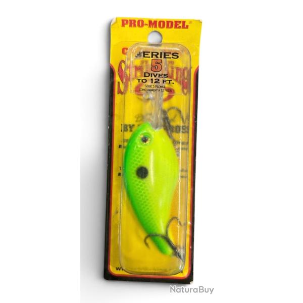 Leurre Strike King Pro Model Crankbait Series 5 Chartreuse Green Back