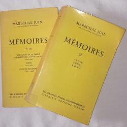 Livres M&eacute;moires du Mar&eacute;chal Juin de 1940 &agrave; 1958 deux tomes