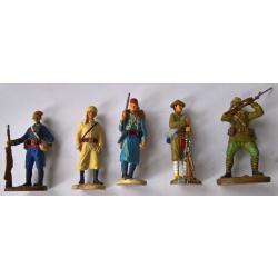 Soldats de plomb France WW1 Tirailleurs (lot12)