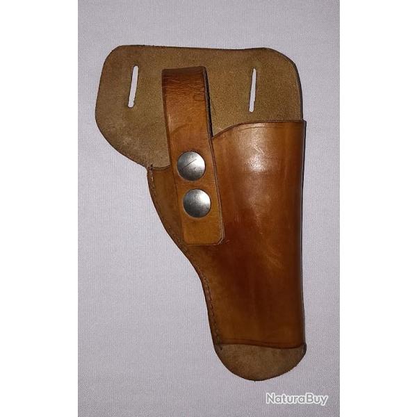 Etui r�volver en cuir marron pour petit calibre