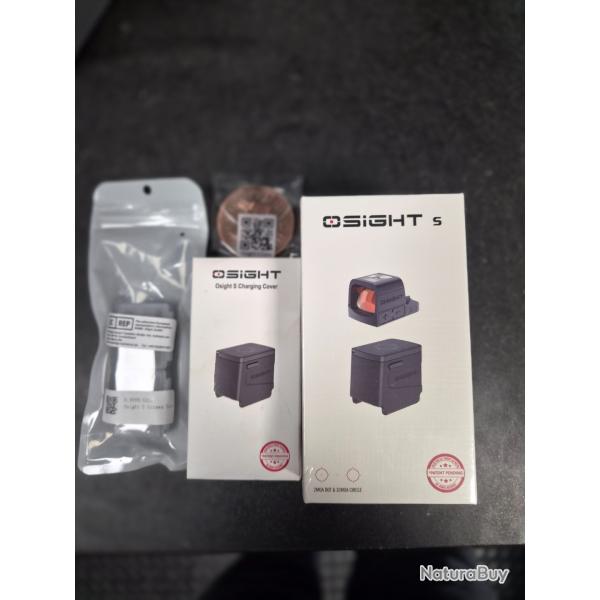 NEUF pack point rouge optique olight / osight S avec capots de charge suppl�mentaire.