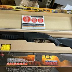 Fusil &agrave; pompe airsoft mossberg 590 full stock