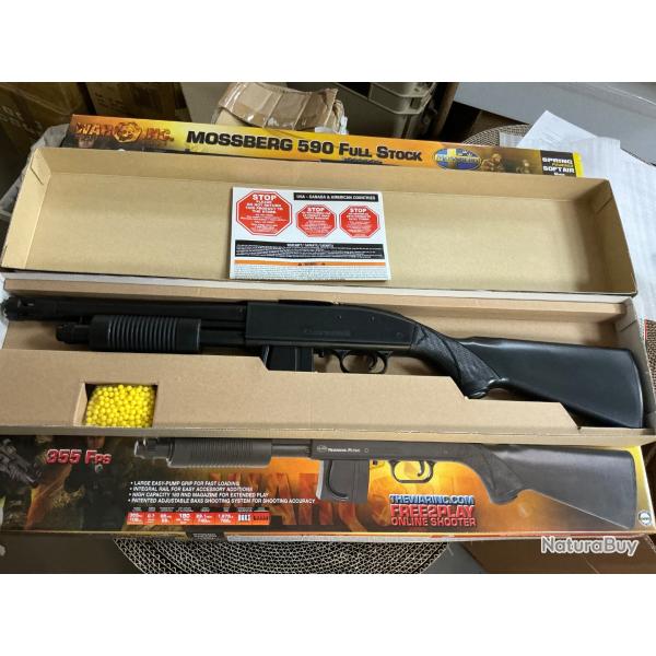 Fusil � pompe airsoft mossberg 590 full stock