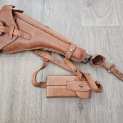 Crosse de Luger "Artillerie" lP.08 (lange Pistole) avec brelage complet SANS PRIX DE R&Eacute;SERVE