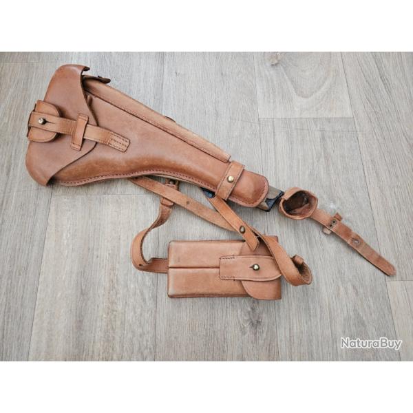 Crosse de Luger "Artillerie" lP.08 (lange Pistole) avec brelage complet SANS PRIX DE R�SERVE