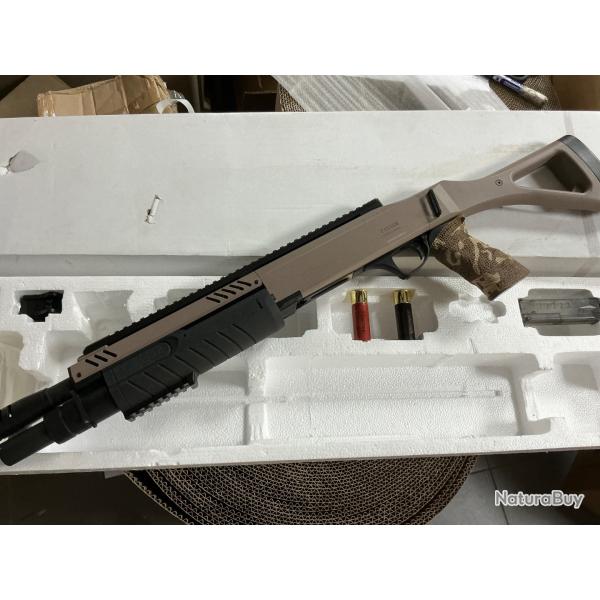 Fusil � pompe airsoft fabarms tir trois billes