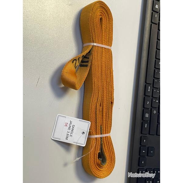 sangle jaune 3,85m x 2,5cm