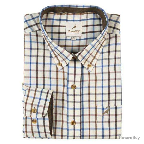 Chemise Prohunt Villemy Bleue et Marron