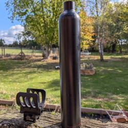 Bouteille HPA 200bar - 3000psi, 0.36L - M18, avec Bottleclamp HD24 50mm picatinny