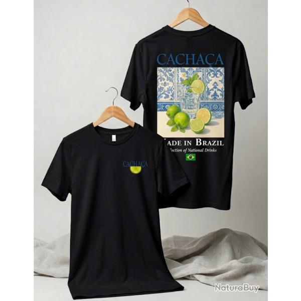 T-SHIRT BRAZIL COLLECTION 100% Coton Noir