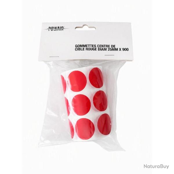 Gommettes Centre de Cible Rouge Diam 25 mm X 900