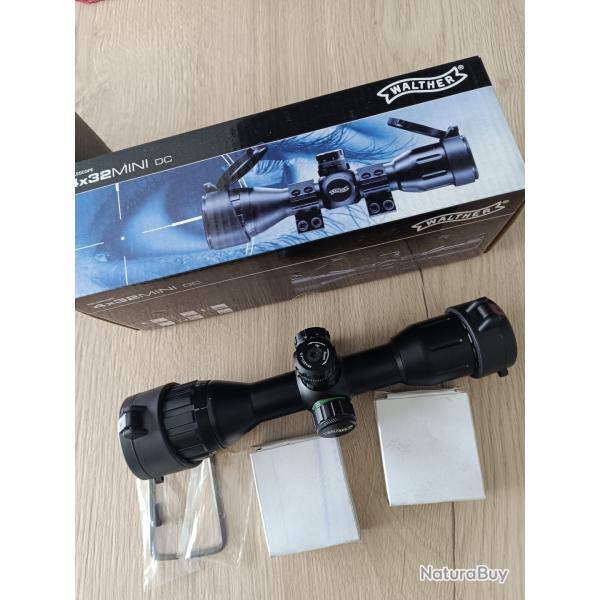 Lunette WALTHER 4x32 Mini DC CQB ret.Lumineux