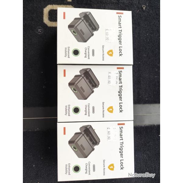 Lot de 3 verrou de pontet �lectrique biom�trique en bo�te neuf ench�res 1� sans r�serve !!!!!