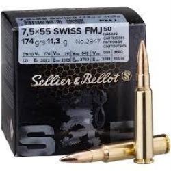 SELLIER ET BELLOT 7,5X55 SWISS 174GR X 50