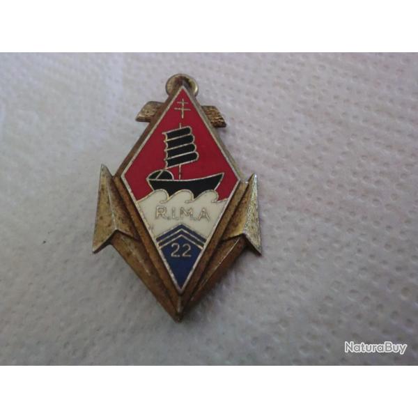 insigne RIMA 22� r�giment d'infanterie de marine / y delsart