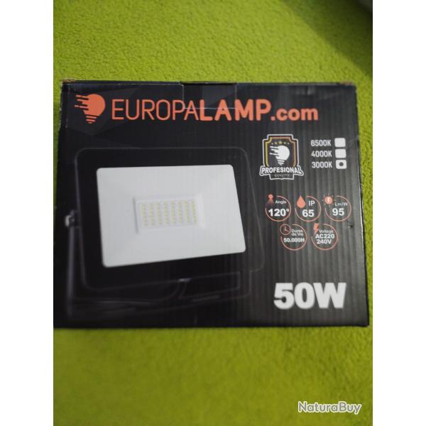 Lampe projecteur 50w 220 v  3000k IP65 Professionnels