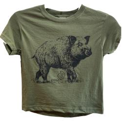 T-Shirt Sanglier Enfant PRO CACCIA Kaki 12/13ans