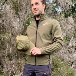 Veste d&eacute;perlante Kaki - Logo PRO CACCIA S