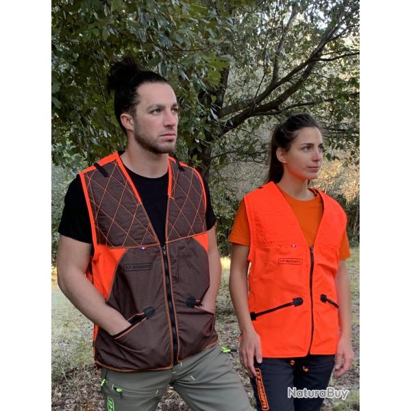 Gilet de traque FP.CONCEPTS Bicolore Marron+Orange, M