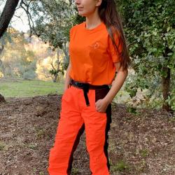Pantalon CAYENNE FP.CONCEPTS Bicolore Marron+Orange, 185-189, 54-56