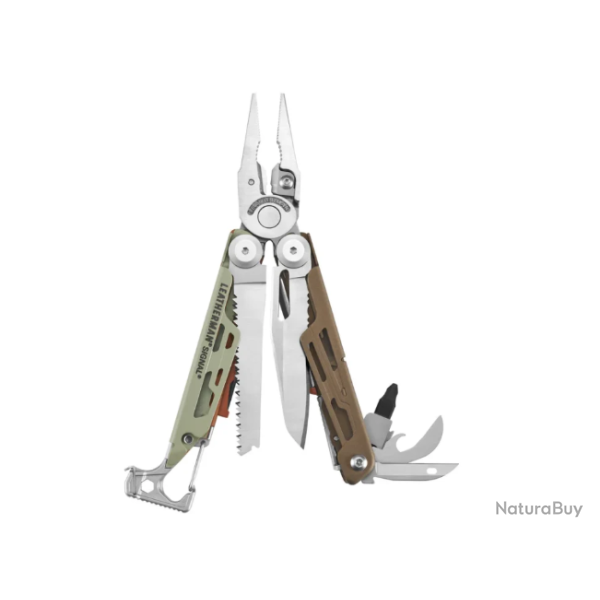 Leatherman Signal 833321 Mesa Verde - Pince Multifonction de Survie 19 Outils avec �tui