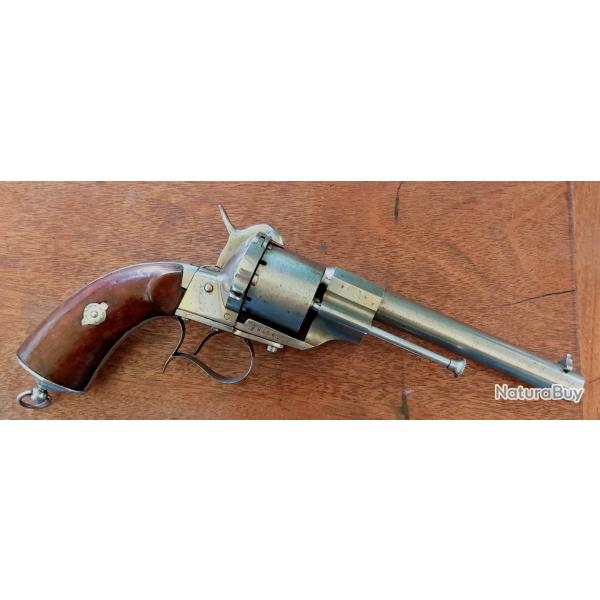 TRES BEAU REVOLVER A BROCHE LEFAUCHEUX 1854 12 MM