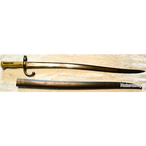 sabre baionnette lame yatagan CHASSEPOT 1866