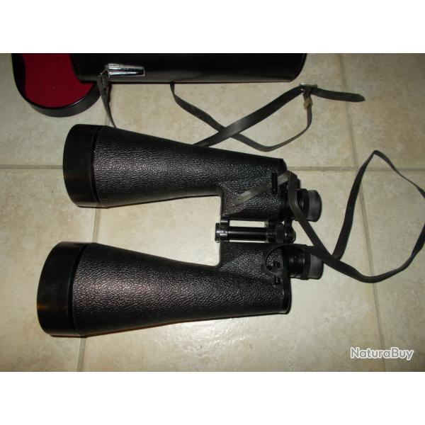 ancienne paire jumelles de nuit perl 20 x 80 champ 61m � 1000 m N�7193 �tui vision nocturne chasse