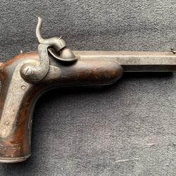 Tr&egrave;s rare pistolet Gastinne Renette