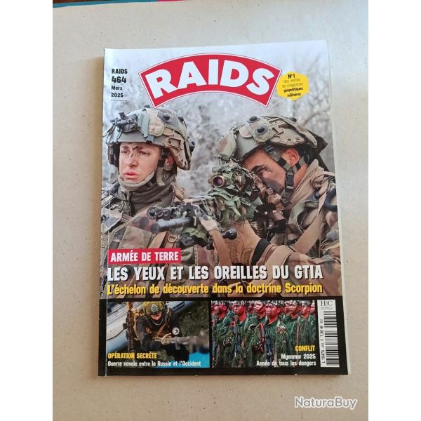 REVUE RAIDS 464 MARS 2025 FORCES SPECIALES KSK ALLEMAND  COMMANDOS BRESILIEN ARMES ARMEE RUSSE