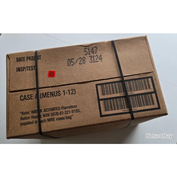 Carton de rations Am�ricaine MRE 1 � 12