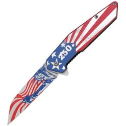 Couteau A/O MTech America 250 Lame Acier 3Cr13 Manche Aluminium Multicolore Linerlock A/O MTA2063CL