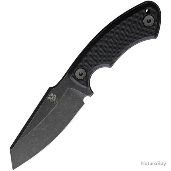 Couteau Fixe Gahagan Customs Cairn Lame Acier 80CrV2 Manche G10 Noir �tui Kydex USA GCKCRNHBK