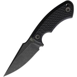 Couteau Fixe Gahagan Customs Alviss Lame Acier 80CrV2 Manche G10 Noir &Eacute;tui Kydex USA GCKALVSHBK