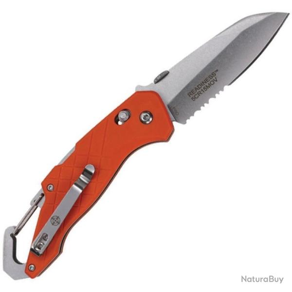Couteau Pliant Elite Tactical Rapid Lock Sheepsfoot Lame Acier Inox Manche G10 Orange ETFDR019OR