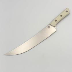 Couteau Fixe Microtech Butcher Lame Acier M390MK Manche G10 Ivoire &Eacute;tui Feutr&eacute; MCT380010IV