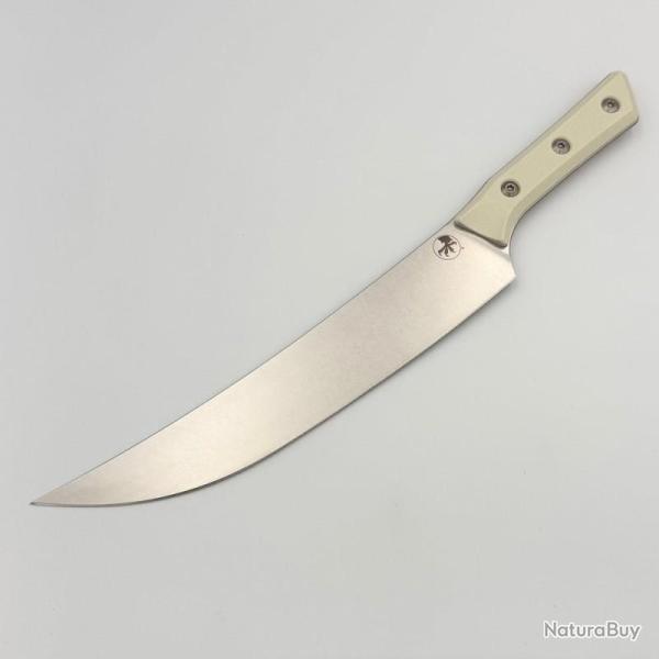 Couteau Fixe Microtech Butcher Lame Acier M390MK Manche G10 Ivoire �tui Feutr� MCT380010IV