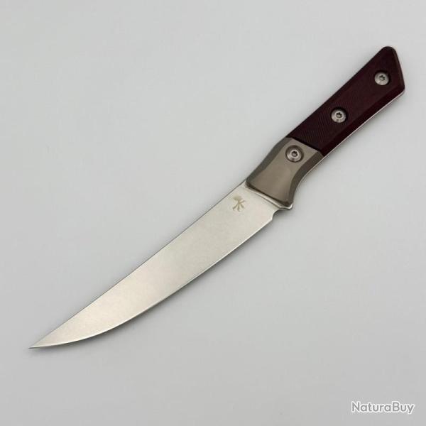 Couteau Fixe Microtech Boning Lame Acier M390MK Manche G10 Black Cherry Made In USA MCT3100B10BC