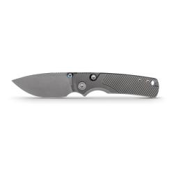 Couteau Vosteed Porcupine TiSlim Lame Acier 154CM Manche Titane Gris Top Liner Lock VOSA4820
