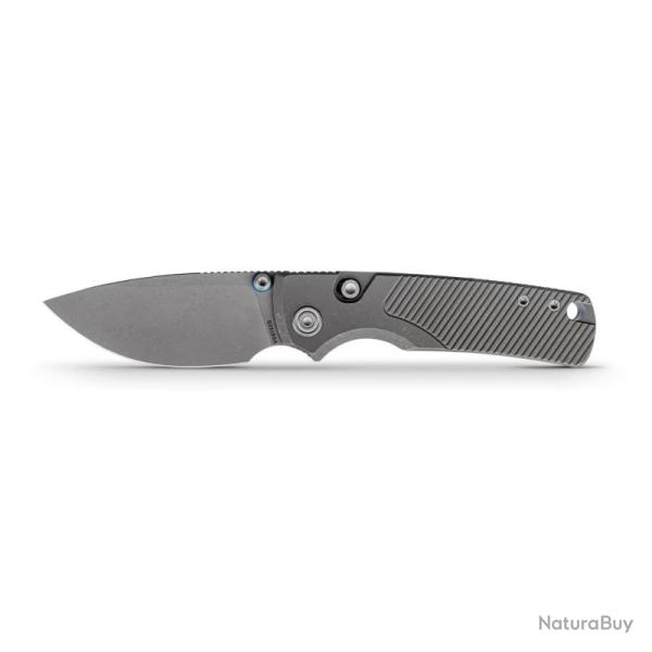 Couteau Vosteed Porcupine TiSlim Lame Acier 154CM Manche Titane Gris Top Liner Lock VOSA4820