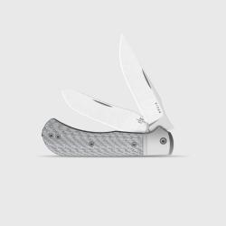Couteau Kizer Trestle TP AirTi Lame Acier BD1N Manche Alu Carbone Argent Slip Joint KI3761TPA1